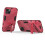 Slim Case compatible iPhone12 Mini Shockproof Dual-Layer Stand Cover:Pink 1