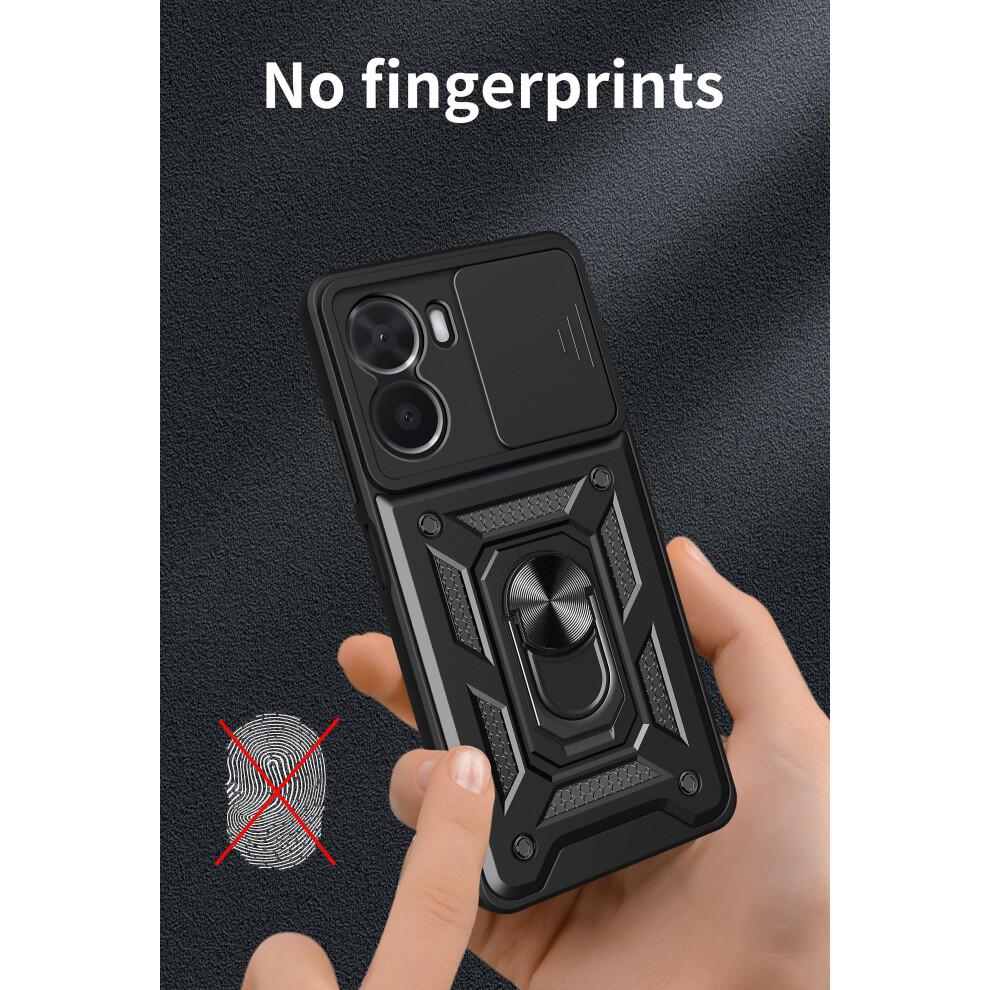 Magnetic Phone Case Compatible Vivo V16 4G, Slide Camera Lens Protection And Built In 360 Rotatable Ring Holder: Green 3748264226053