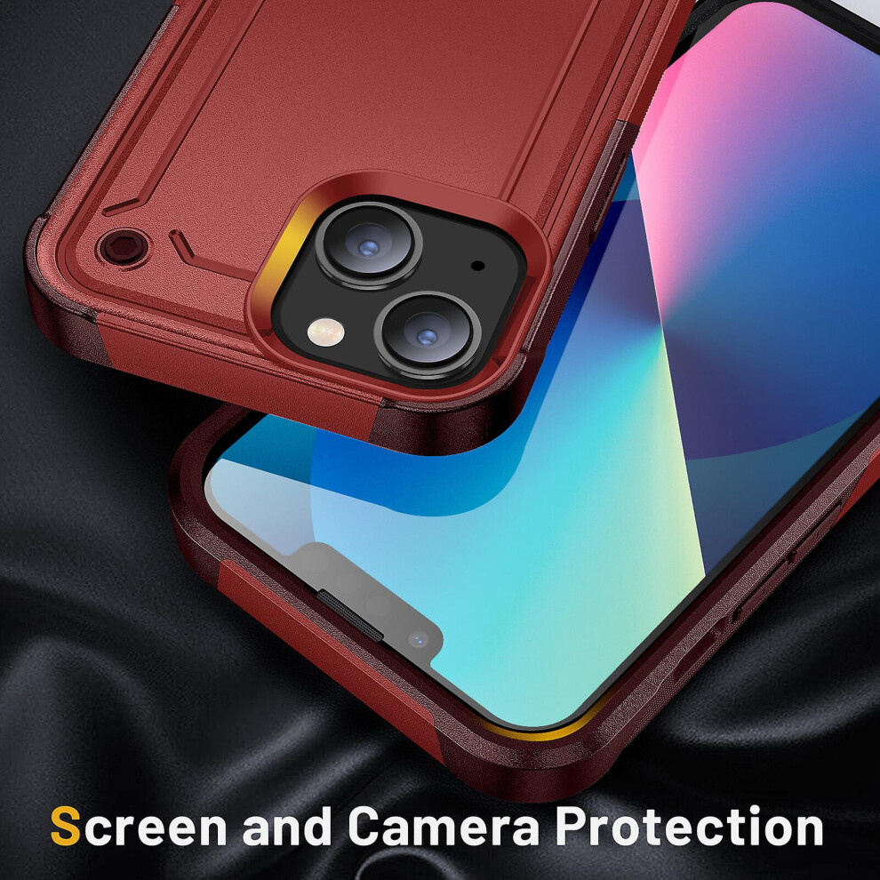Shockproof Phone Case Compatible Iphone 11: Red 6263600133644