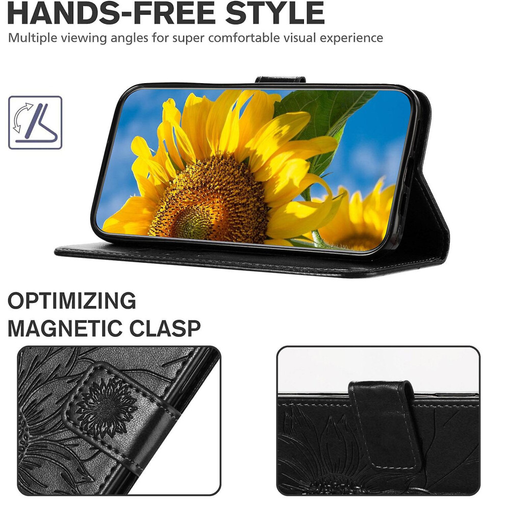 Compatible Samsung Galaxy Note9 Wallet Case,3 Credit Card Slot Id Card Holder,Pu Leather Flip Case: Black 3715985139276