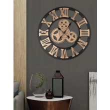 Golden Skeleton Roman Numerals Wall Clock