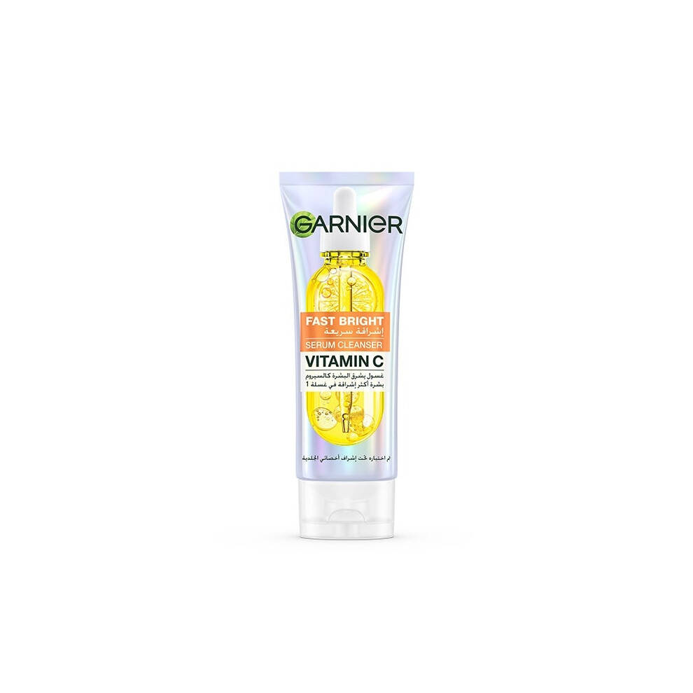 Garnier SkinActive Fast Bright Vitamin C Serum Cleanser Facewash | Helps Boost Natural Glow And Radiance - 100ml