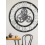60CM silver Skeleton Roman Numerals Wall Clock - 3
