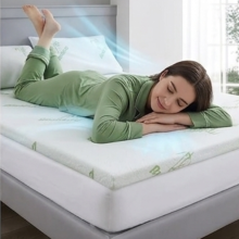 Super King Bamboo Memory Foam Mattress Topper