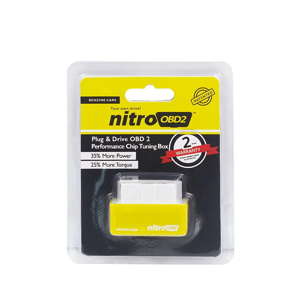 (-Benzine) Eco Obd2 Economy Fuel Saver Tuning Box Chip For Petrol Car Gas Saving Universal Yellow 4069369497865