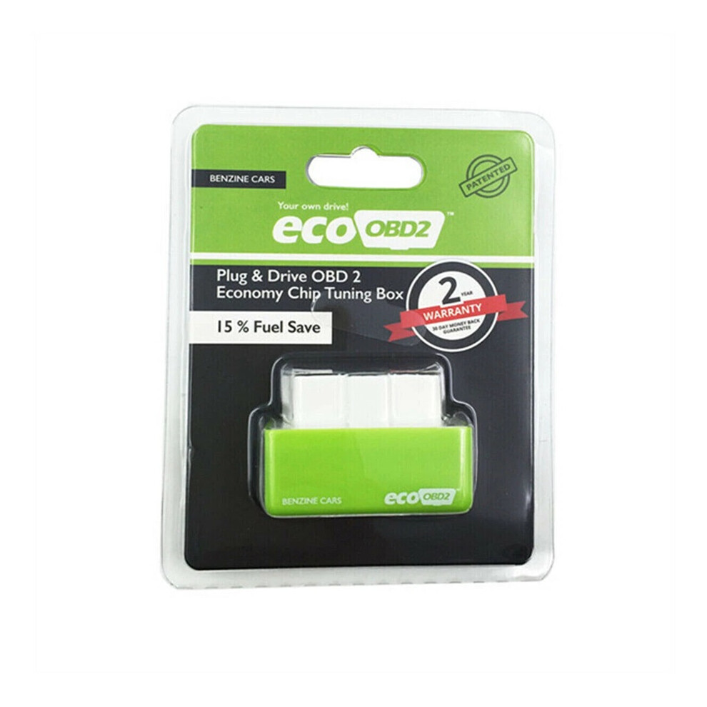 (-Benzine) Eco Obd2 Economy Fuel Saver Tuning Box Chip For Petrol Car Gas Saving Universal Green 4069369497841