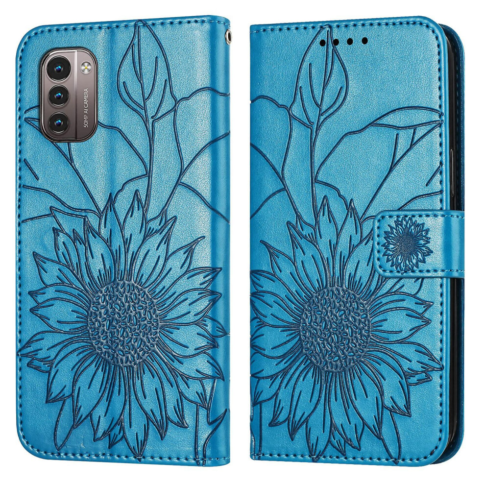 Compatible Nokia G21 Wallet Case,3 Credit Card Slot Id Card Holder,Pu Leather Flip Case: Blue 3333213184388