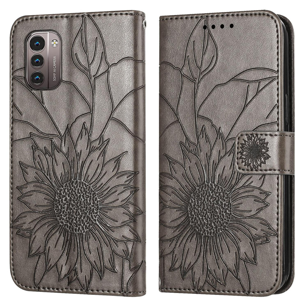 Compatible Nokia G21 Wallet Case,3 Credit Card Slot Id Card Holder,Pu Leather Flip Case: Gray 3333213184401