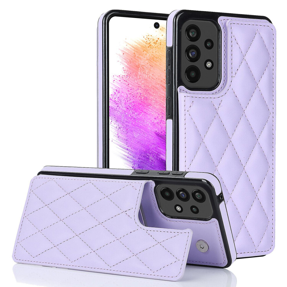 Samsung A53 5G Case, Pu Leather Flip Cover Magnetic Closure Wallet Card Slots Stand Case: Purple 6132027144352