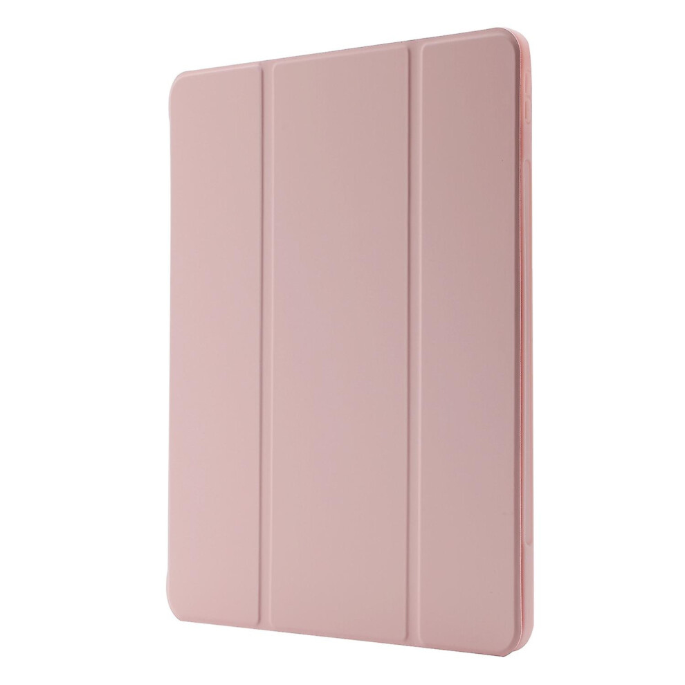 Compatible Ipad Pro 13 2024 Skin Feel Tri-Fold Leather Tablet: Pink 5484829341998