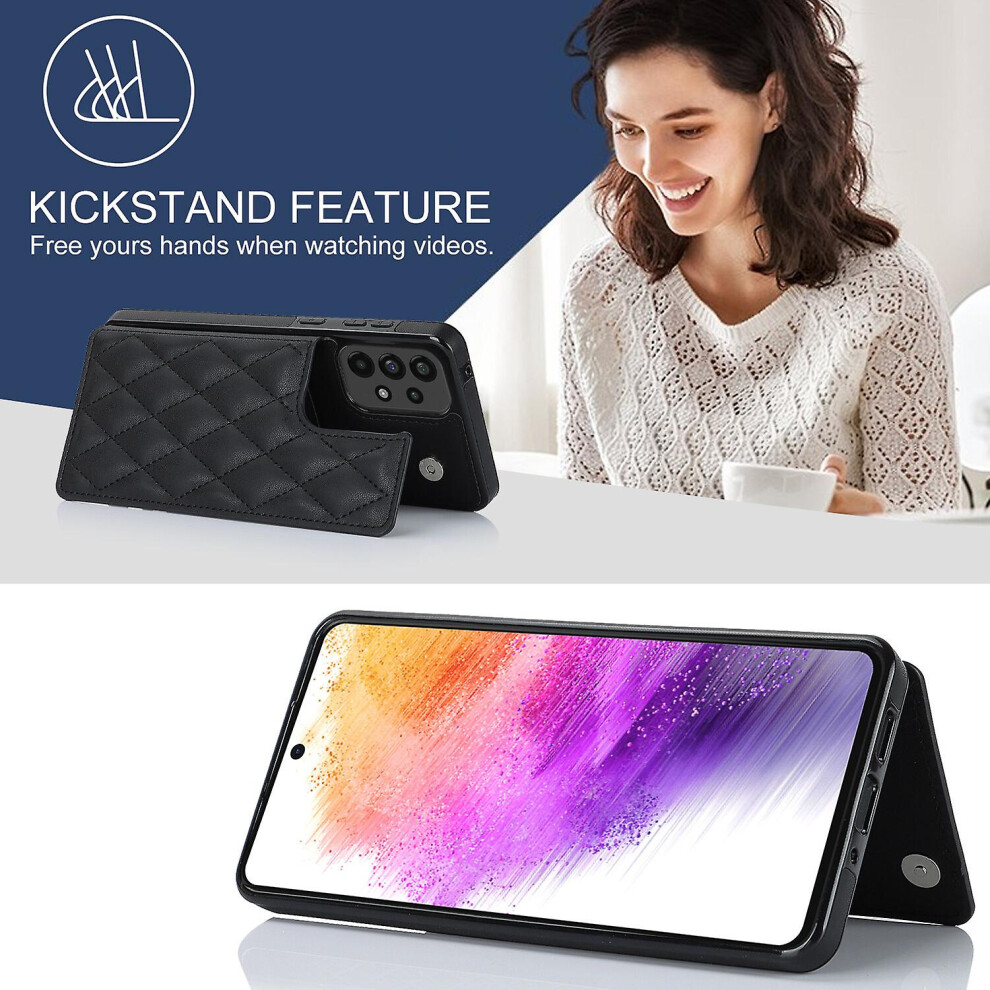 Samsung A53 5G Case, Pu Leather Flip Cover Magnetic Closure Wallet Card Slots Stand Case: Black 6132027144314