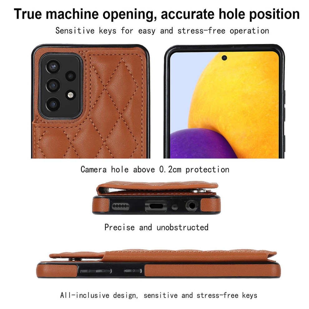 Samsung A53 5G Case, Pu Leather Flip Cover Magnetic Closure Wallet Card Slots Stand Case: Brown 6132027144338