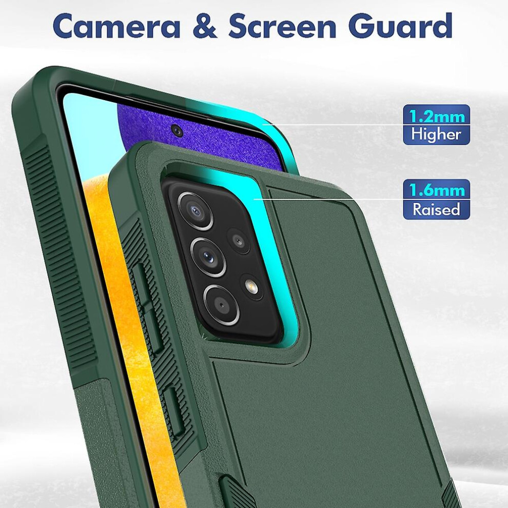 Compatible Samsung Galaxy A52 5G 2 In 1 Pc + Tpu Phone Case:dark Green 7357467399295