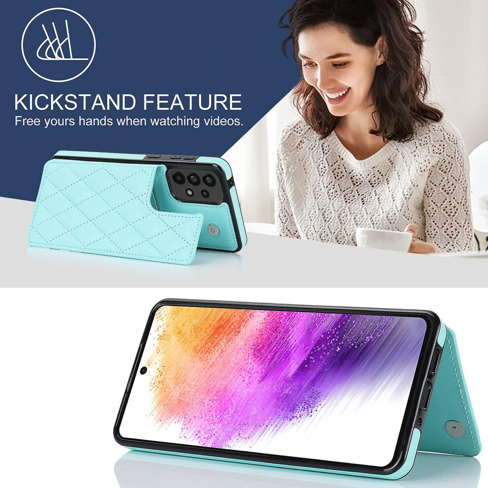 Samsung A53 5G Case, Pu Leather Flip Cover Magnetic Closure Wallet Card Slots Stand Case: Green 6132027144345