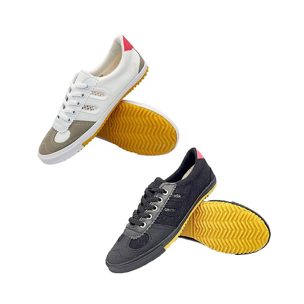 Volleyball Shoes Tendon Sole Canvas Shoes Martial Arts Training Sports Shoes:43- White 8303483115677