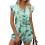 Women's  Blouses, with Ruffle Sleeves, Spring Elegant-Green L 7