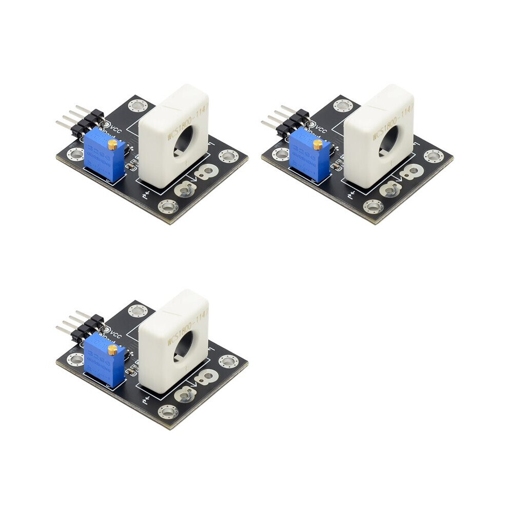 3X WCS1800 3-5V Hall Current Sensor Adjustable DC100A 70A 35A Short over-Current Detector Protection Module