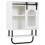 Mueble de baño de pared con toallero, blanco 1