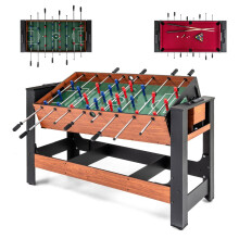 Mesa de juego giratoria 2 en 1: futbolín y billar, 138 cm