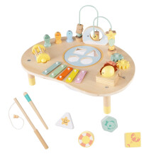 Mesa de actividades Montessori para niños pequeños, juguete de madera 7 en 1