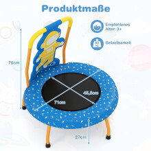 Binnentrampoline voor kinderen met handvat, 71 cm, astronautenthema