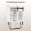 Mueble de baño de pared con toallero, blanco 2