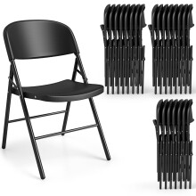Juego de 6 sillas plegables de metal y plástico, capacidad de 150 kg
