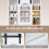 Mueble de baño de pared con toallero, blanco 5