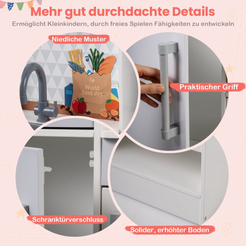 Cocina de madera para niños con luces y sonidos 2