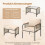 Conjunto de muebles de exterior de ratán, 5 piezas con cojines 2