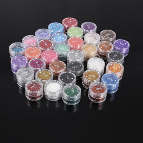 60Pcs Assorted Loose Eyeshadow Pigments Set Glitter 2