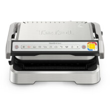 Parrilla Eléctrica - Tefal - OptiGrill GC773D10 - 9 Programas - Plegable - Pantalla de Nivel de Cocción