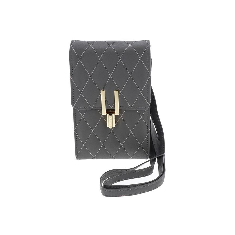 Equilibrium Diamond Quilt Mobile Phone Bag - Grey 5036740605972
