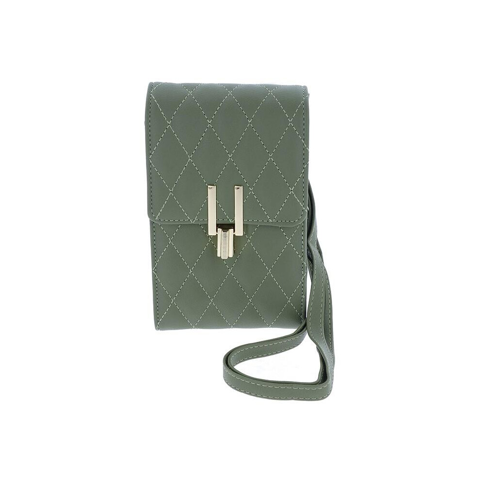 Equilibrium Diamond Quilt Mobile Phone Bag - Sage Green 5036740605989
