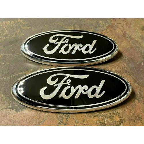 τεμάχια ΜΑΥΡΑ ΕΜΒΛΗΜΑΤΑ FORD ΟΒΑΛ ΛΟΓΟΤΥΠΟ 9 ΙΝΤΣΩΝ Σήμα μάσκας/πόρτας χώρου 2