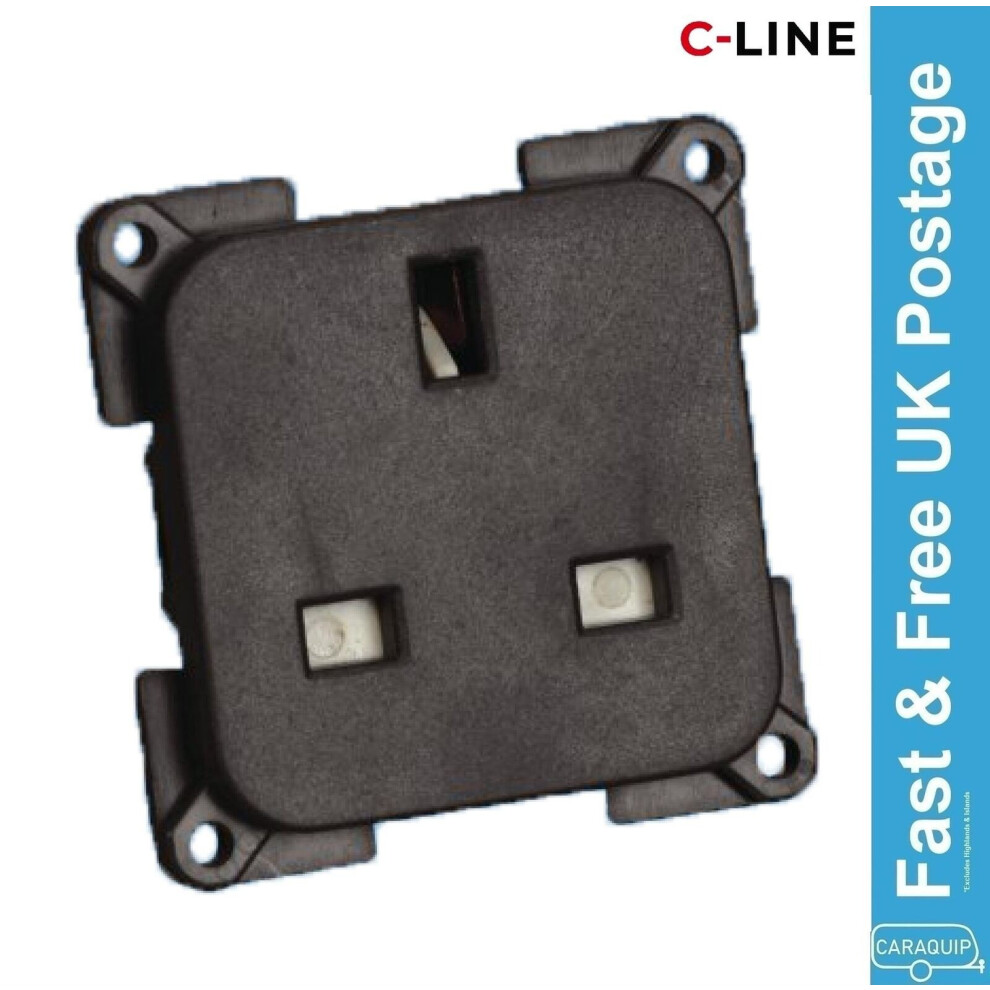 Cline 230V Socket 13A 3 Pin Mains Outlet Cbe Caravan Motorhome Campervan 76810039