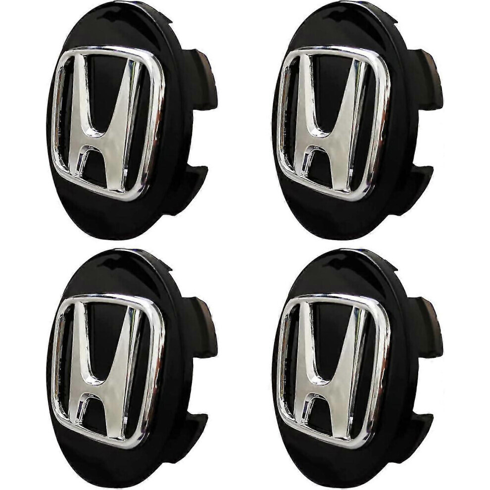 (Black) 69Mm) Car Logo Center Cap Rim Caps Hub Cover Logo Badge Emblem For Honda (Fit Hon-Da Black 6485316942246
