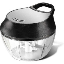 Manual Food Chopper with Stainless Steel Blades Food Processor for Vegetables, Meat, Poultry, Onions, Nuts, Etc. 500ml1pcs-black