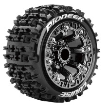 Louise RC St-Pioneer 1/16 Soft Spoke Black Chrome TRX 1:16 L-T3278SBC