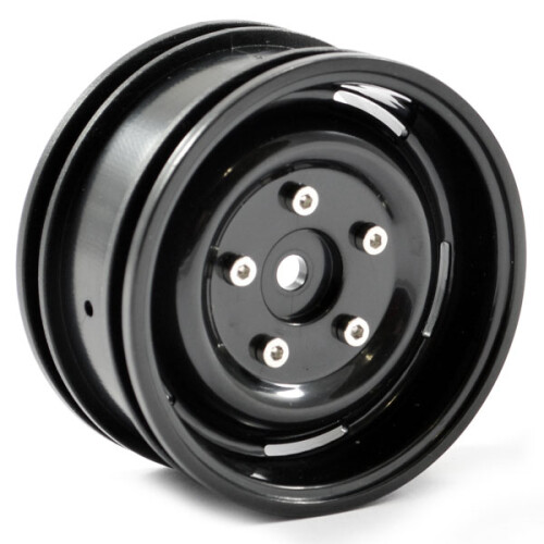 FTX Outback Steel Look Lug Wheel (2) - Black FTX8171B