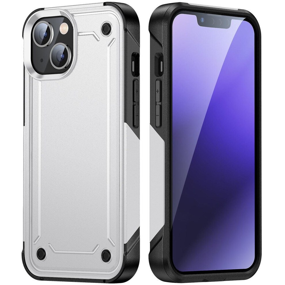 Shockproof Phone Case Compatible Iphone 15 Plus: White 4973247237491