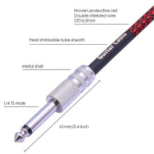 6.35mm Male to Male Straight 1/4Inch Stereo Cable Guitar Instrument Cable for Electric Guitar,Bass,Amplifier 3 Meter