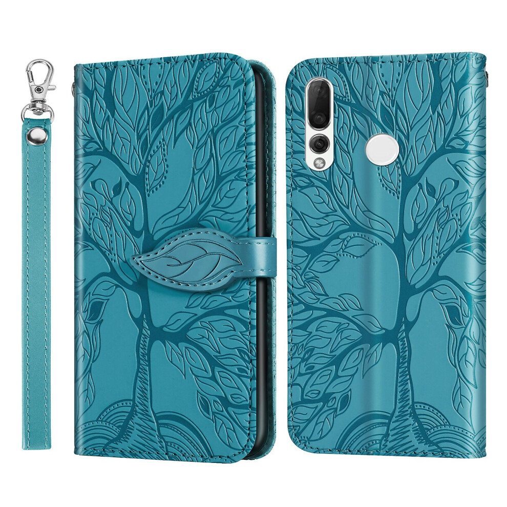Compatible Huawei P Smart Z Wallet Case,2 Credit Card Slot Id Card Holder,Pu Leather Flip Case With Strap - Green 8243971279972