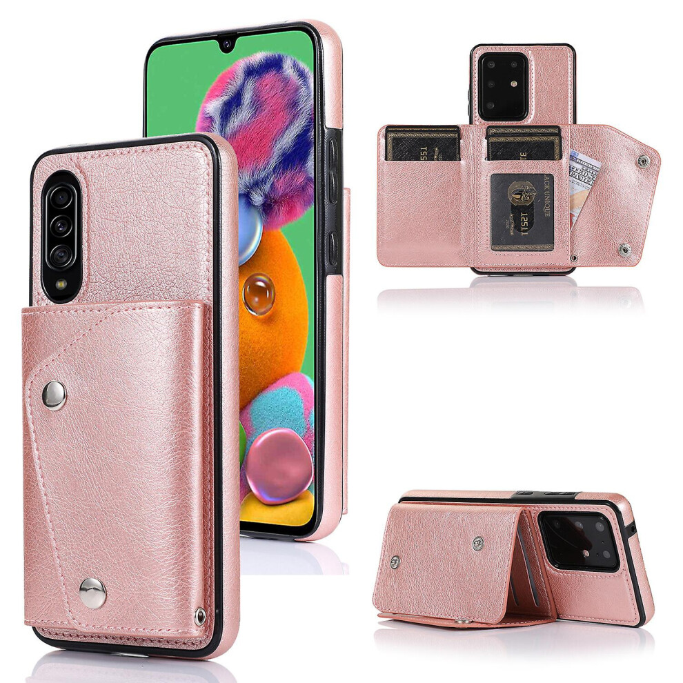 Compatible Samsung A90 5G Wallet Back Cover, Pu Leather Case With Card Holder Phone Case: Pink 7779546287727