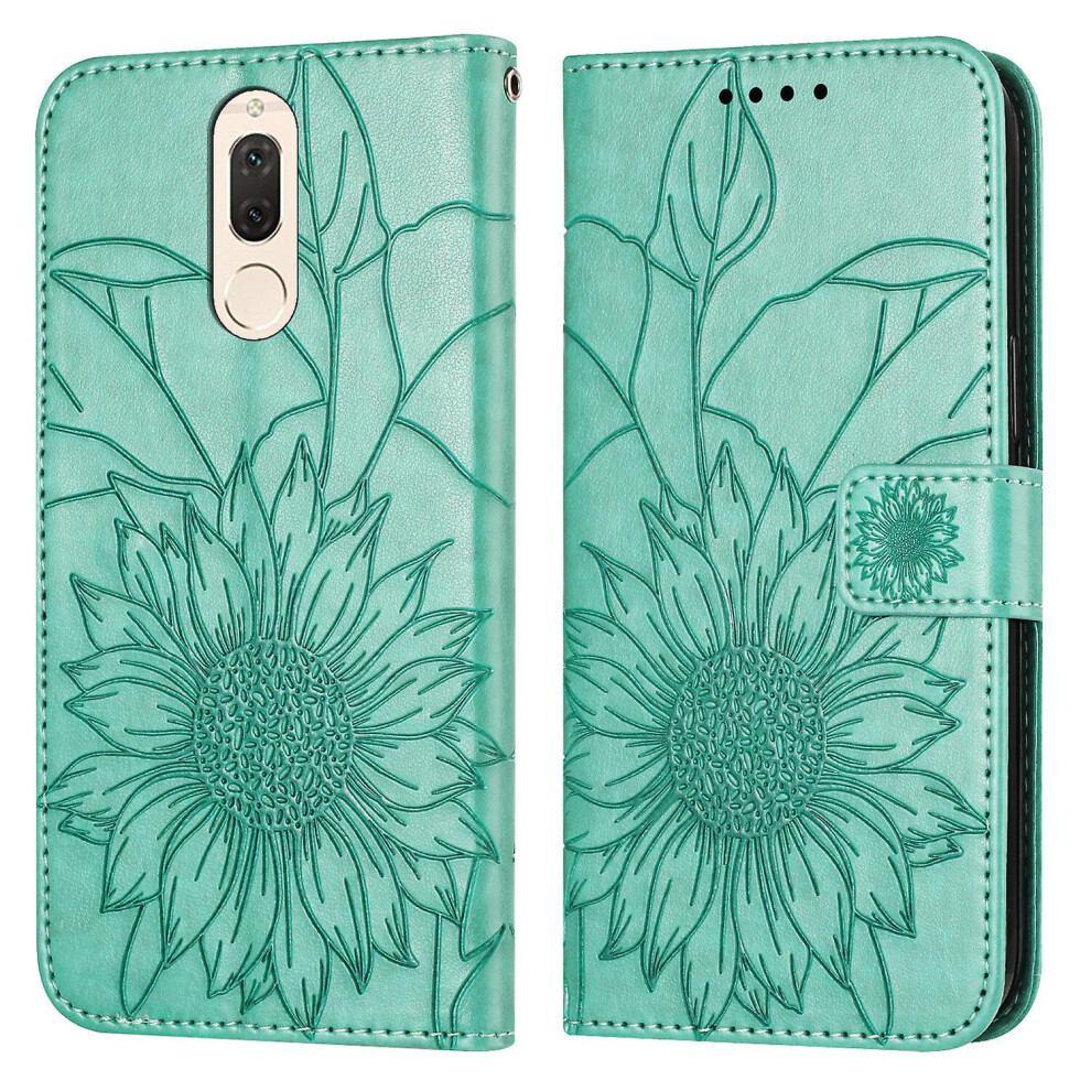 Compatible Huawei Mate10 Lite Wallet Case,3 Credit Card Slot Id Card Holder,Pu Leather Flip Case: Green 3281230278651