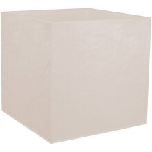 Blumentopf Quadrat 40 cm - EDA - Volcania - 31 L - Innen/Außen - Stein-Dekor - 39,5 x 39,5 x H. 43,5 cm - Beige Kalkstein