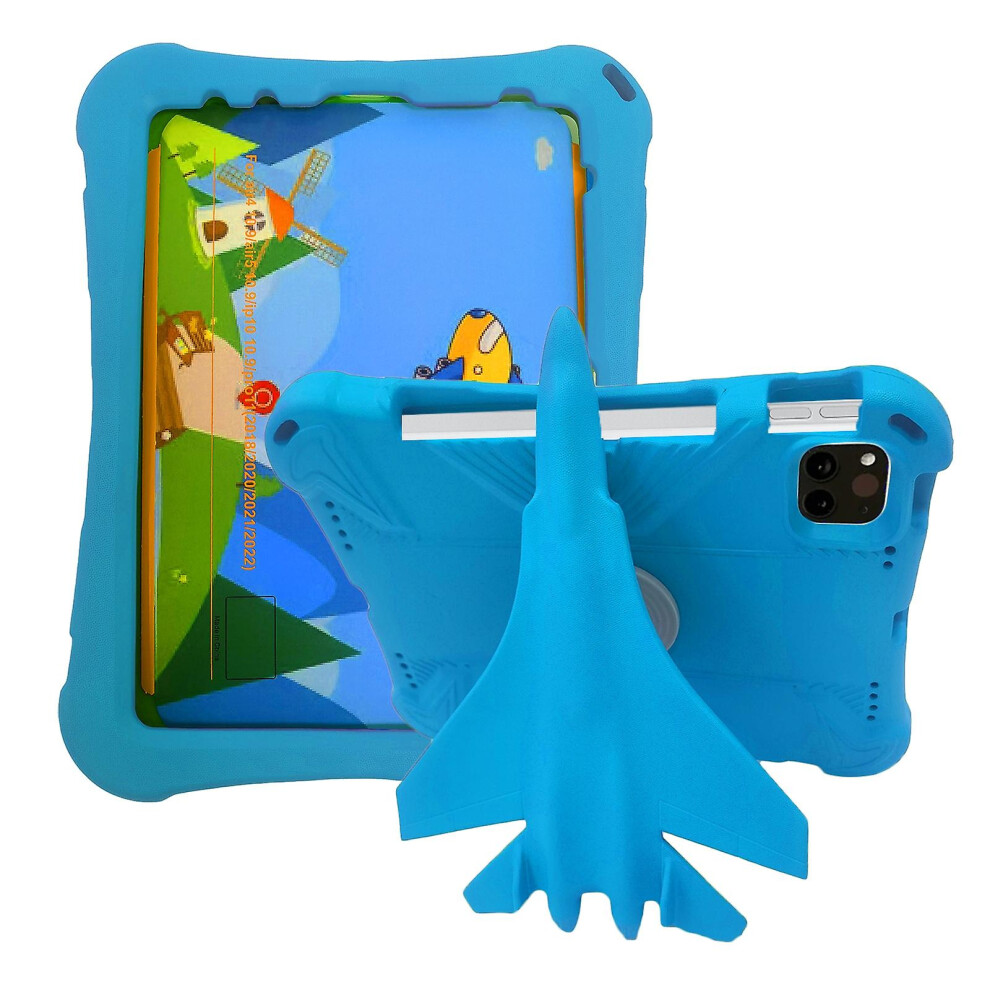 Compatible Ipad Air 11 2024 360 Rotation Aircraft Holder Eva Shockproof Tablet Case: Blue 6933657188521
