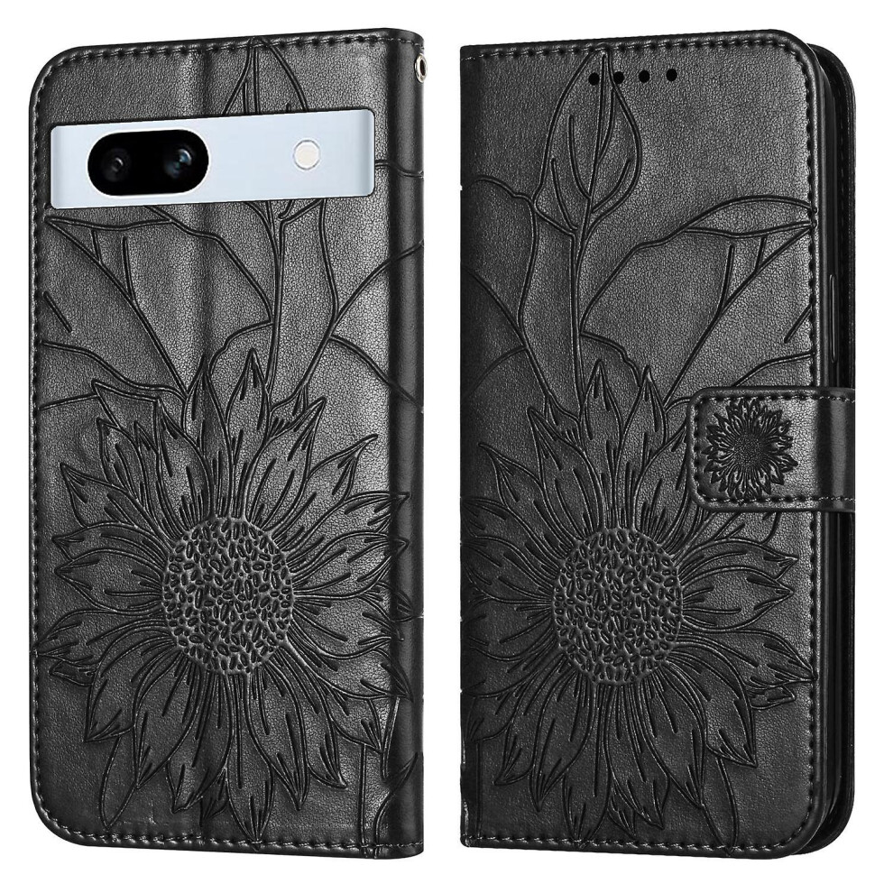 Compatible Google Pixel 7A Wallet Case,3 Credit Card Slot Id Card Holder,Pu Leather Flip Case: Black 3405099413606