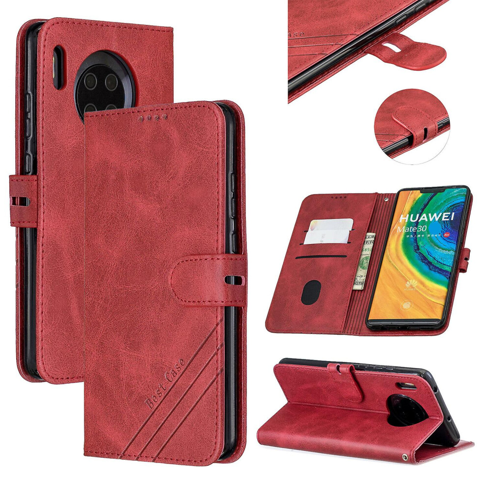 Compatible Huawei Mate30 Wallet Case,3 Credit Card Slot Id Card Holder,Pu Leather Flip Case 8375701227691
