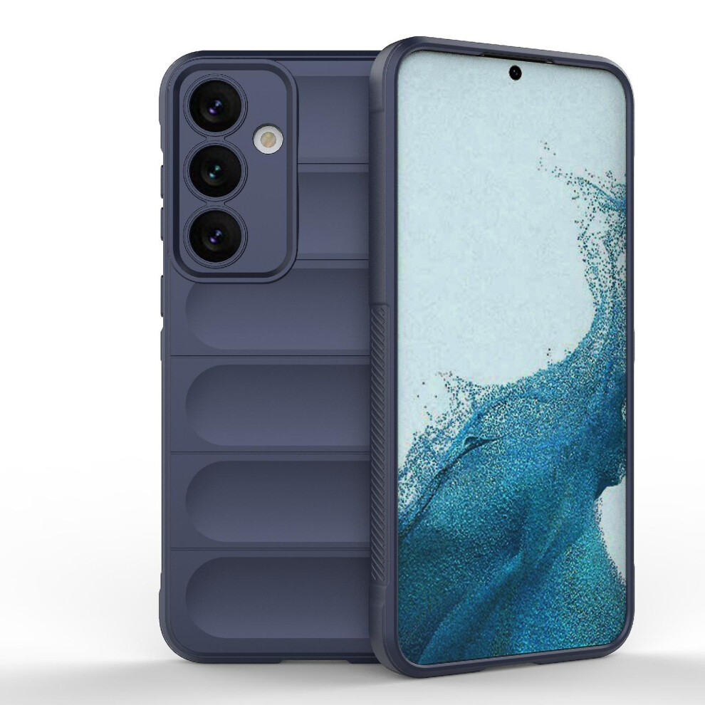 Compatible Samsung Galaxy S24+ 5G Magic Shield Tpu + Flannel Phone Case:dark Blue 5492993207187